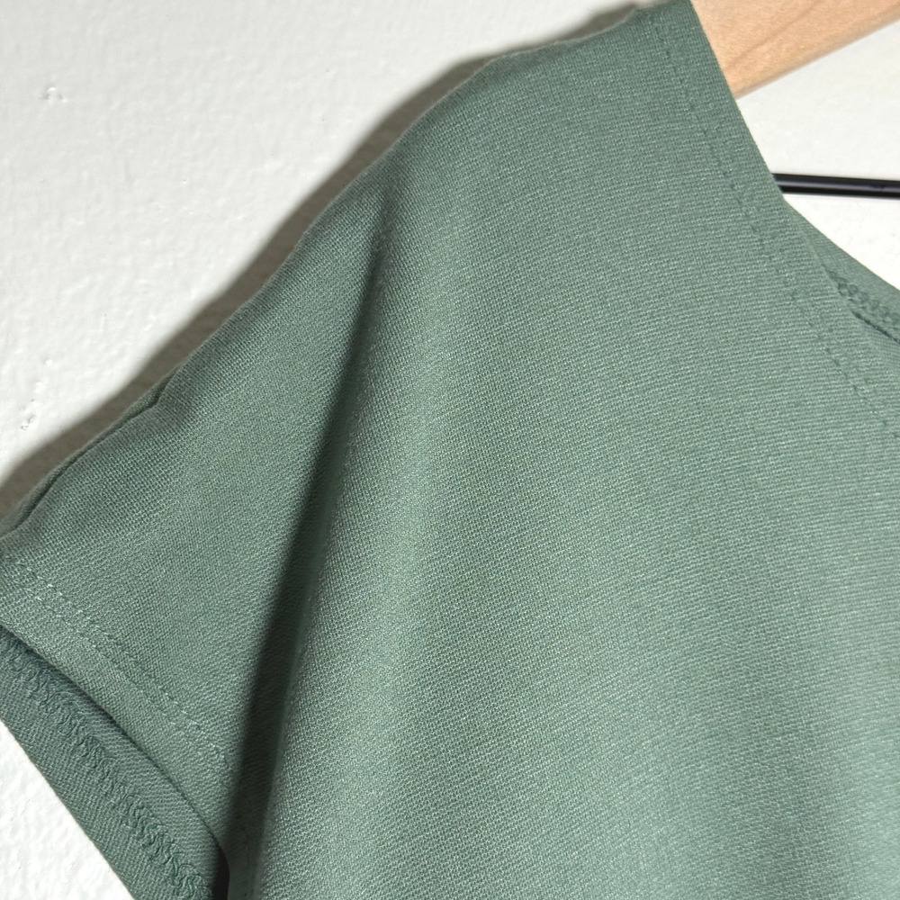 Nine West Womens Sheath Dress 3X Green Cap Sleeve Minimal Office Neutrals - Picture 9 of 9